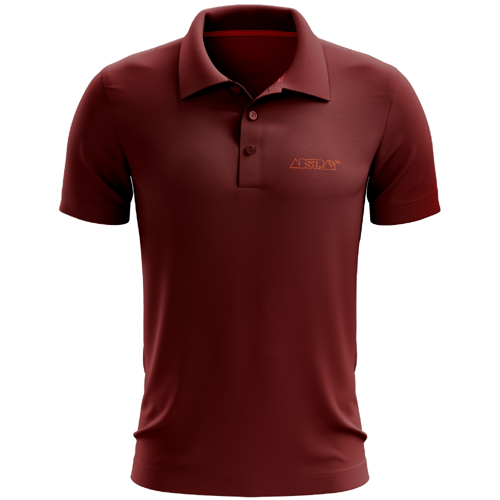 ABSTRAX OUTLINE POLO SHIRT (MAROON)