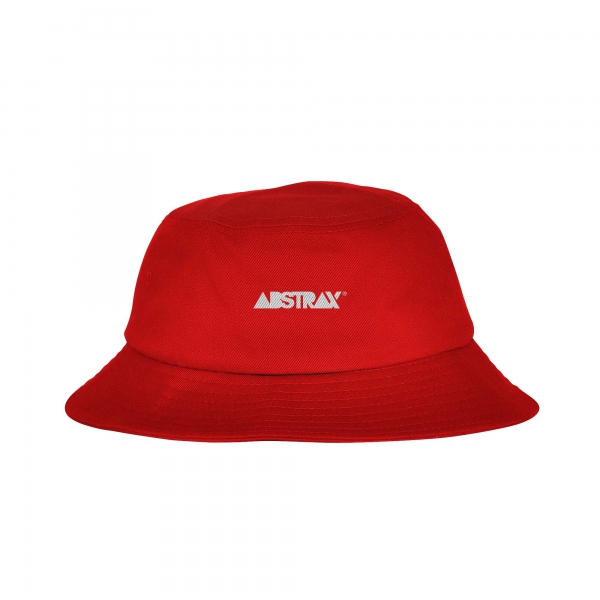 ABSTRAX® REVERSIBLE LOGOTYPE BUCKET-HAT (BLACK/RED)