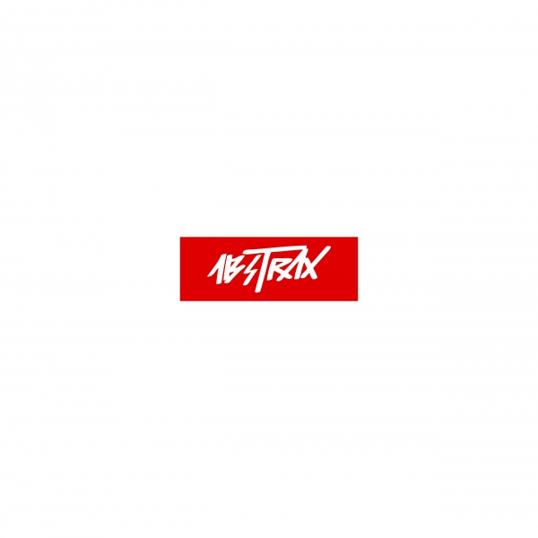 ABSTRAX® HYPERLETTER STICKER RED/WHITE (7cm x 2.5cm)