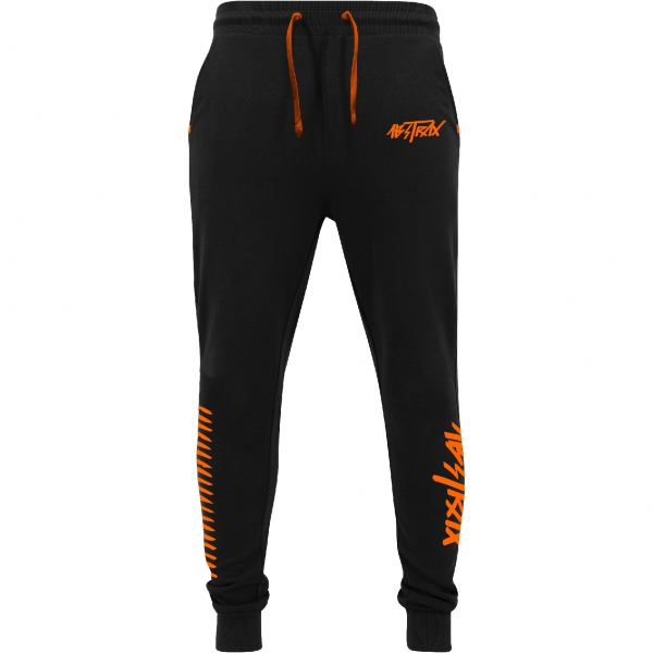 ABSTRAX® HYPERLETTER +AJSWEATPANTS BLACK/ORANGE (LIMITED EDITION)