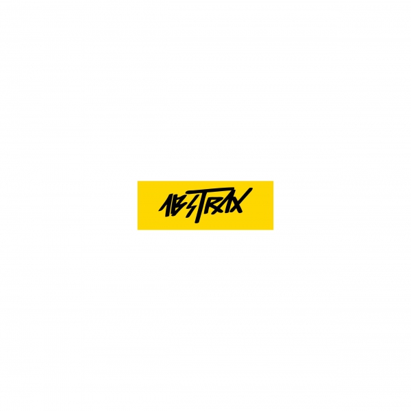ABSTRAX® HYPERLETTER STICKER YELLOW/BLACK (7cm x 2.5cm)