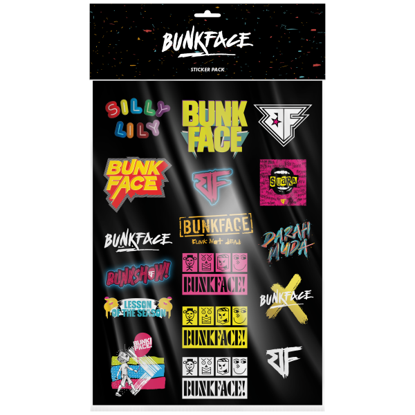 ABSTRAX® BUNKFACE STICKER PACK (SET OF 17) LIMITED-EDITION