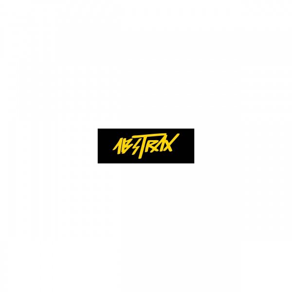 ABSTRAX® HYPERLETTER STICKER BLACK/YELLOW (7cm x 2.5cm)