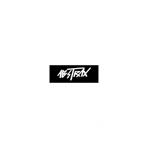 ABSTRAX® HYPERLETTER STICKER BLACK/WHITE (7cm x 2.5cm)