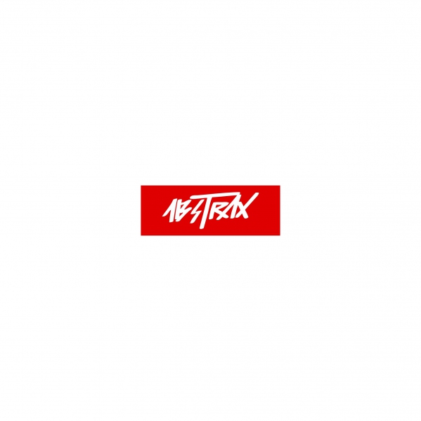 ABSTRAX® HYPERLETTER STICKER RED/WHITE (7cm x 2.5cm)