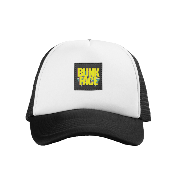 ABSTRAX® x BUNKFACE TRUCKER HAT (BLACK/WHITE)