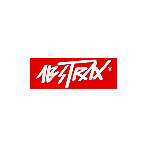 ABSTRAX® HYPERLETTER STICKER RED TYPOGRAPHY (12.5cm x 4.5cm)