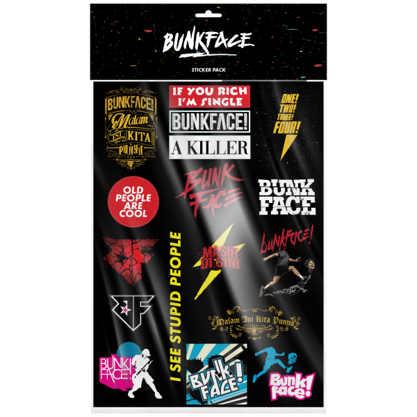 ABSTRAX® BUNKFACE STICKER PACK 2.0 (SET OF 17) LIMITED-EDITION
