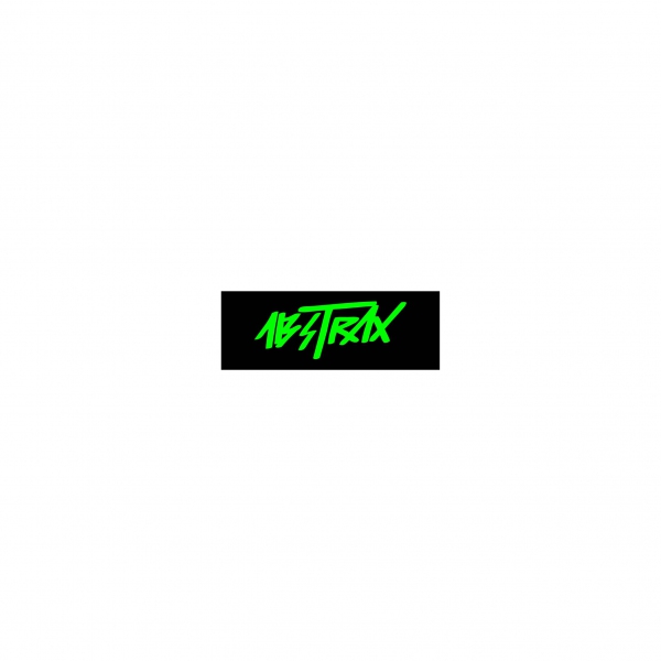 ABSTRAX® HYPERLETTER STICKER BLACK/GREEN (7cm x 2.5cm)