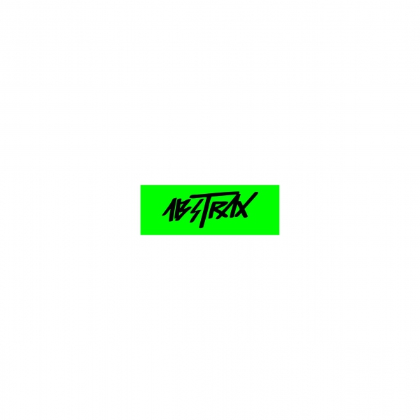 ABSTRAX® HYPERLETTER STICKER FLUORESCENT GREEN/BLACK (7cm x 2.5cm)