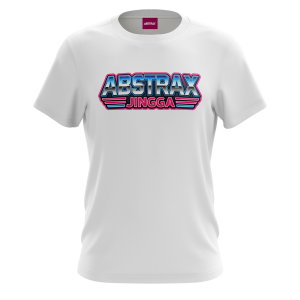 A80T-2 ABSTRAX® RETRO 80s SERIES (NEON) WHITE T-SHIRT