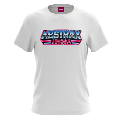 A80T-2 ABSTRAX® RETRO 80s SERIES (NEON) WHITE T-SHIRT