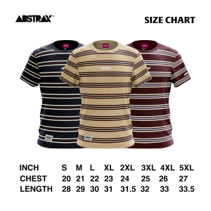 ABSTRAX® STRIA SERIES I (BEIGE) 3TONE STRIPE T-SHIRT