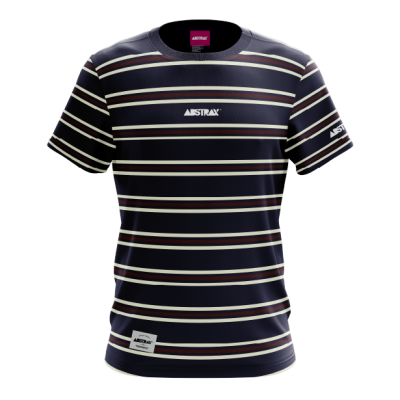 ABSTRAX® STRIA SERIES I (NAVY-BLUE) 3TONE STRIPE T-SHIRT