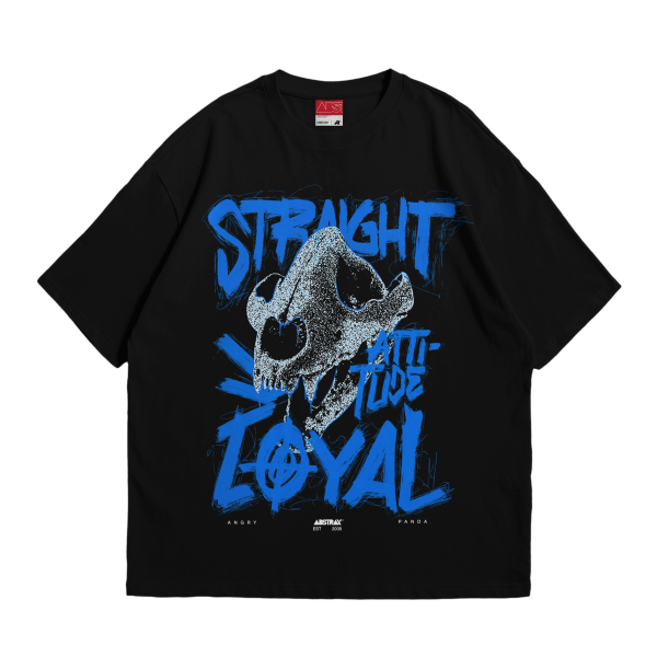 ABSTRAX® MISCHIEF 'BLUE PANDA' GRAFFITI OVERSIZE T-SHIRT (2023)