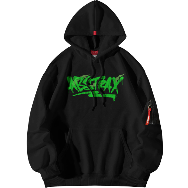 ABSTRAX® MISCHIEF 'GREEN PANDA' GRAFFITI HOODIE (2023)