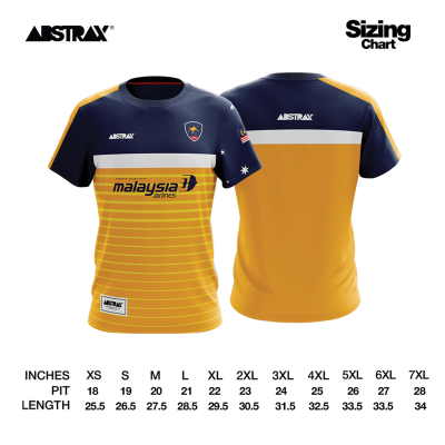 RTA-SizingChart ABSTRAX® #ROADTOAUSTRALIA CREW SHIRT LONG-SLEEVE (REISSUE PRE-ORDER) 2026