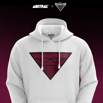 ABSTRAX® x KELUANG MAN "EMBLEM" HOODIE WHITE (2025) PRE-ORDER