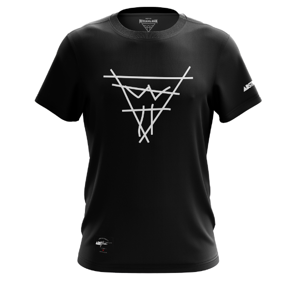 ABSTRAX® x KELUANG MAN "SKETCH" LOGO BLACK T-SHIRT (2025)
