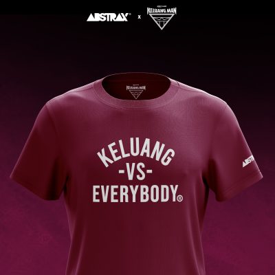 ABSTRAX® x KELUANG VS EVERYBODY PARODY MAROON T-SHIRT (2025)