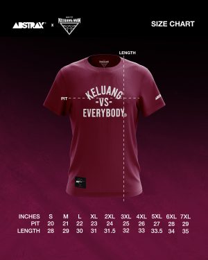 ABSTRAX® x KELUANG VS EVERYBODY PARODY MAROON T-SHIRT (2025)