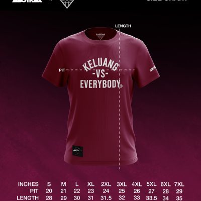 ABSTRAX® x KELUANG VS EVERYBODY PARODY MAROON T-SHIRT (2025)