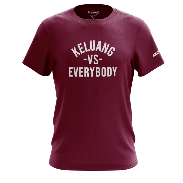 ABSTRAX® x KELUANG VS EVERYBODY PARODY MAROON T-SHIRT (2025) READY-STOCK
