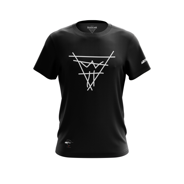 ABSTRAX® x KELUANG MAN "SKETCH" LOGO BLACK T-SHIRT (2025)