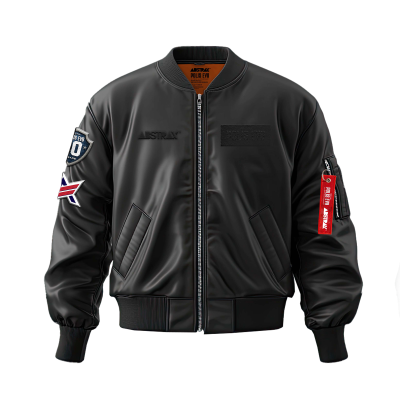 FRONT PE BOMBER ABSTRAX® x POLIS EVO #10YEARS BOMBER JACKET (BLACK) PRE ORDER 2025