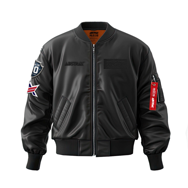 FRONT PE BOMBER ABSTRAX® x POLIS EVO #10YEARS BOMBER JACKET (BLACK) PRE ORDER 2025