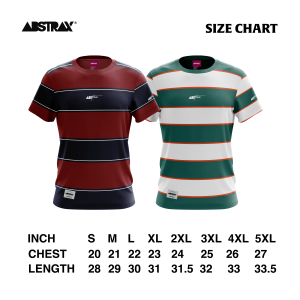 ABSTRAX® STRIA SERIES II (MAROON/NAVY-BLUE) STRIPE T-SHIRT