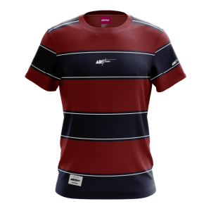 ABSTRAX® STRIA SERIES II (MAROON/NAVY-BLUE) STRIPE T-SHIRT