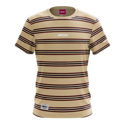ABSTRAX® STRIA SERIES I (BEIGE) 3TONE STRIPE T-SHIRT