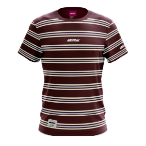 ABSTRAX® STRIA SERIES I (MAROON) 3TONE STRIPE T-SHIRT