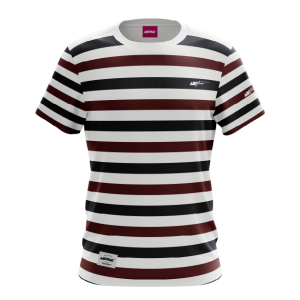 ABSTRAX® STRIA SERIES III (NAVY-BLUE/MAROON) STRIPE T-SHIRT