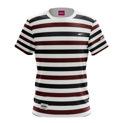 ABSTRAX® STRIA SERIES III (NAVY-BLUE/MAROON) STRIPE T-SHIRT