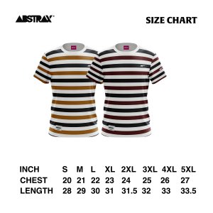 ABSTRAX® STRIA SERIES III (NAVY-BLUE/BEIGE) STRIPE T-SHIRT