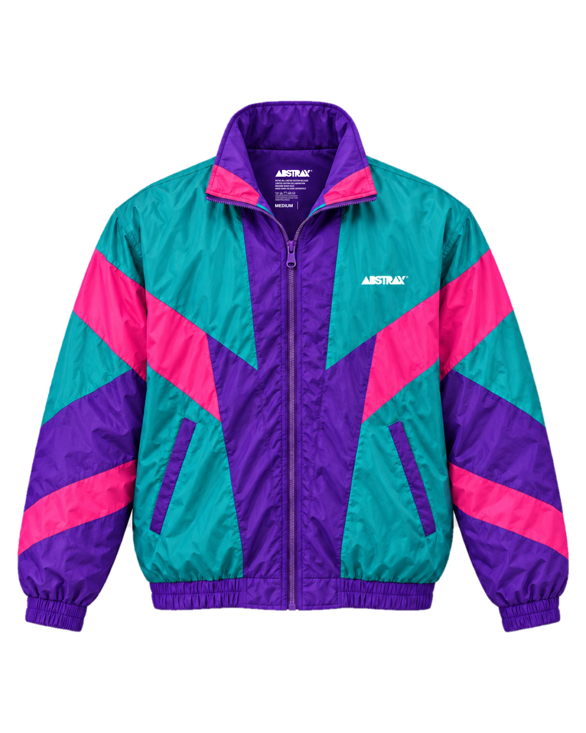 ABSTRAX® 80s RETRO VECTOR WINDBREAKER JACKET - ABSTRAX® /// WebStore
